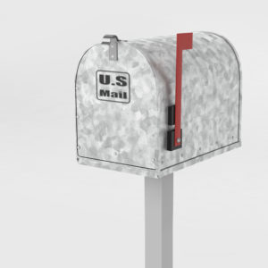 Galvanized mailbox