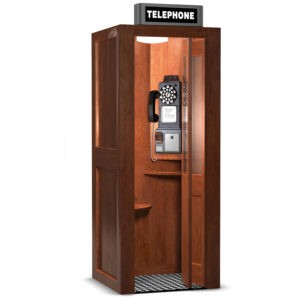 Phone booth with pay phone